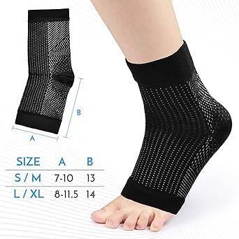 Swelling Arch Heel Socks yoga sport protect socks Pack of 2 Pair